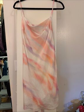 Express Light Pink Tie-Dye Slip Cami